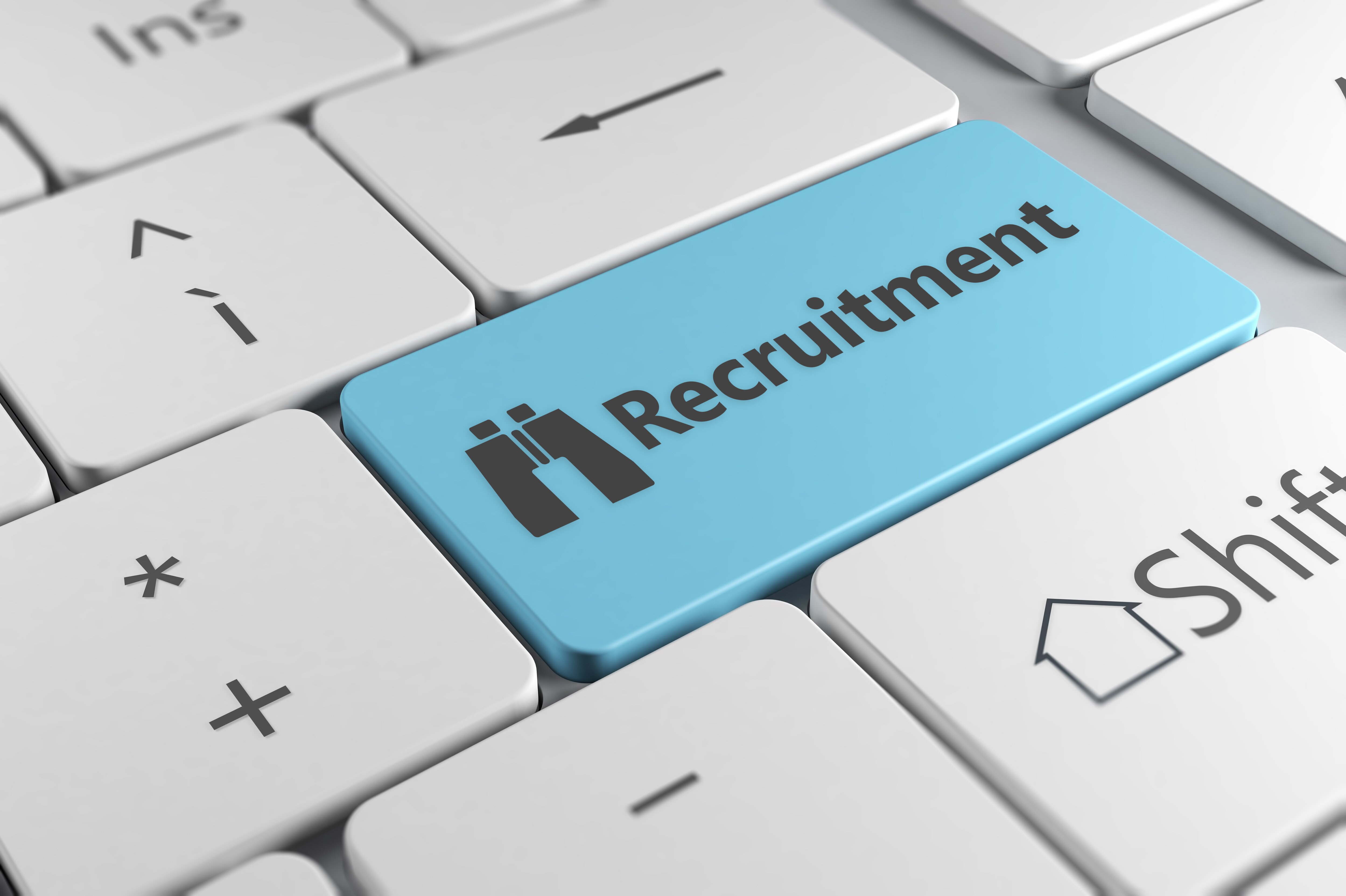 Recruitment-key-on-keyboard-