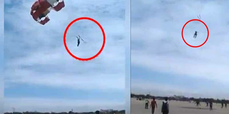 Video: पैराशूट से 60 मीटर नीचे गिर कर हुई बिजनेसमैन की मौत