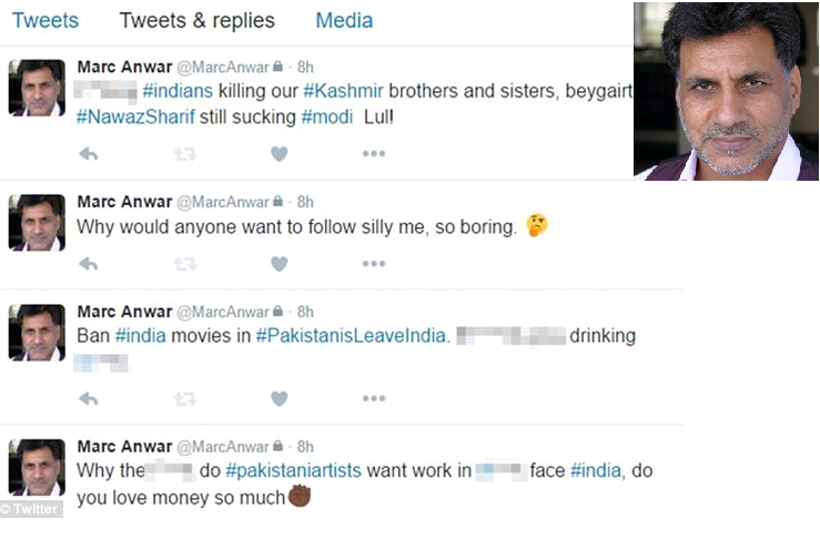 This Pakistani born actor abused India and made racial comments on Twitter
