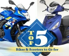 Top five bikes & scooters to go for purchase